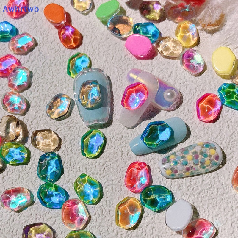 Set 5 Viên Đá Pha Lê 3d Dùng Trang Trí Móng Tay Nghệ Thuật Diy Mới