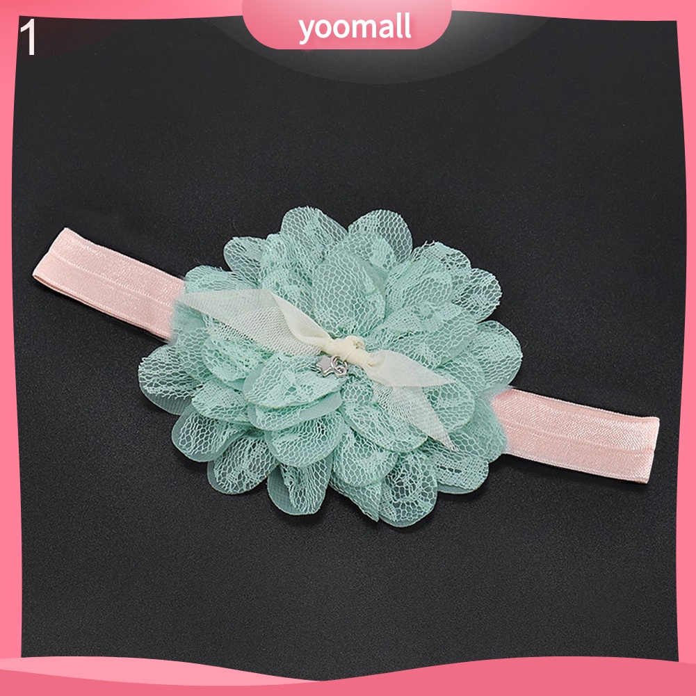 Băng Đô Ren Hoa Co Giãn Xinh Xắn Cho Bé Gái