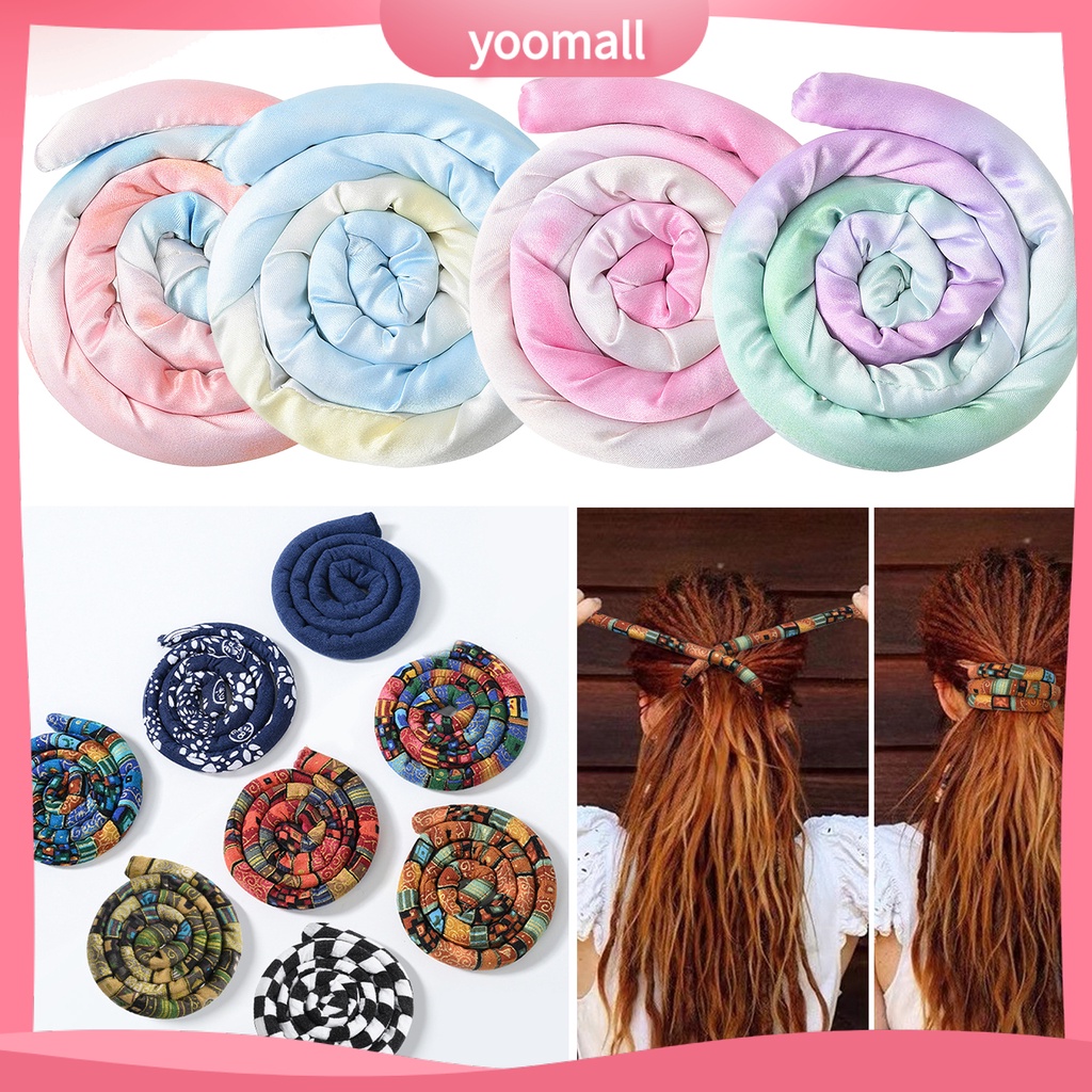 Giá Đỡ Dây Buộc Tóc Đuôi Ngựa Bằng Dây Sắt Linh Hoạt In Họa Tiết Thổ Cẩm Cổ Điển