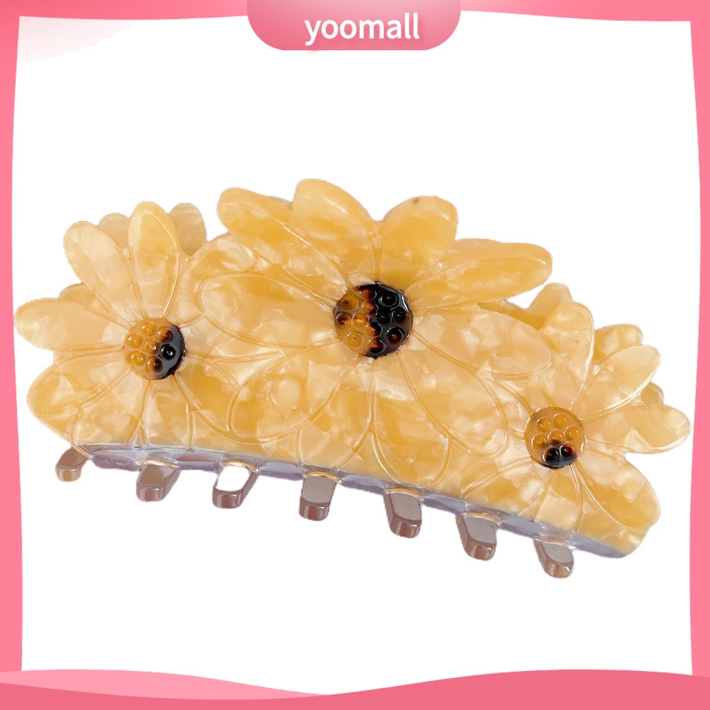 Kẹp Tóc Tạo Kiểu Răng Chéo Hình Hoa Tulip Axit Acetic Màu Sắc Tươi Sáng