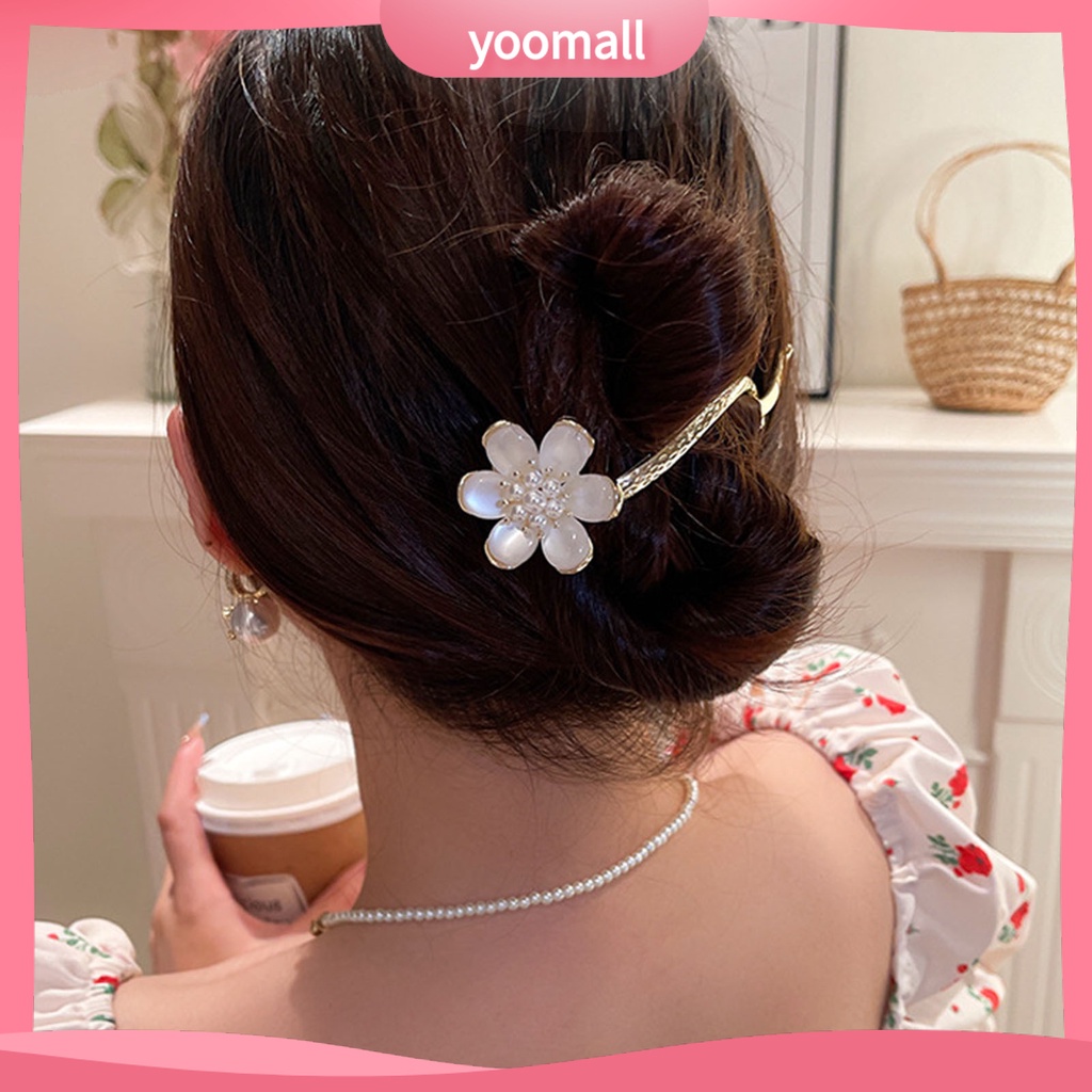 Kẹp Tóc Càng Cua Hình Chữ S Đính Ngọc Trai Giả Thanh Lịch Cho Nữ