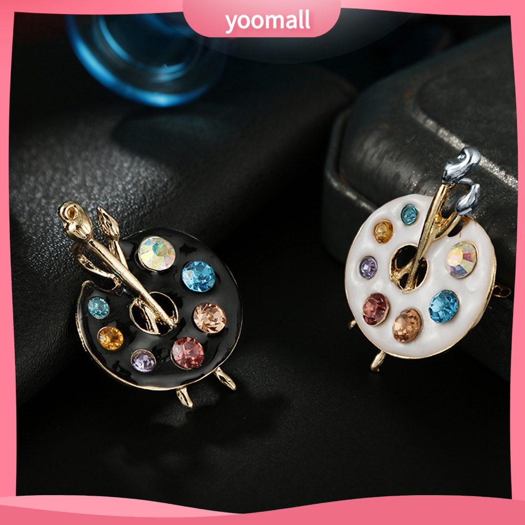 [YM] Ghim Cài Áo Họa Tiết Hình Học Tráng Men Bóng Cao Chống Rỉ Sét Tinh Tế Trang Trí Cho Nữ