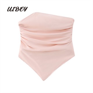 Áo sát nách vải lụa satin thời trang uibey 3762