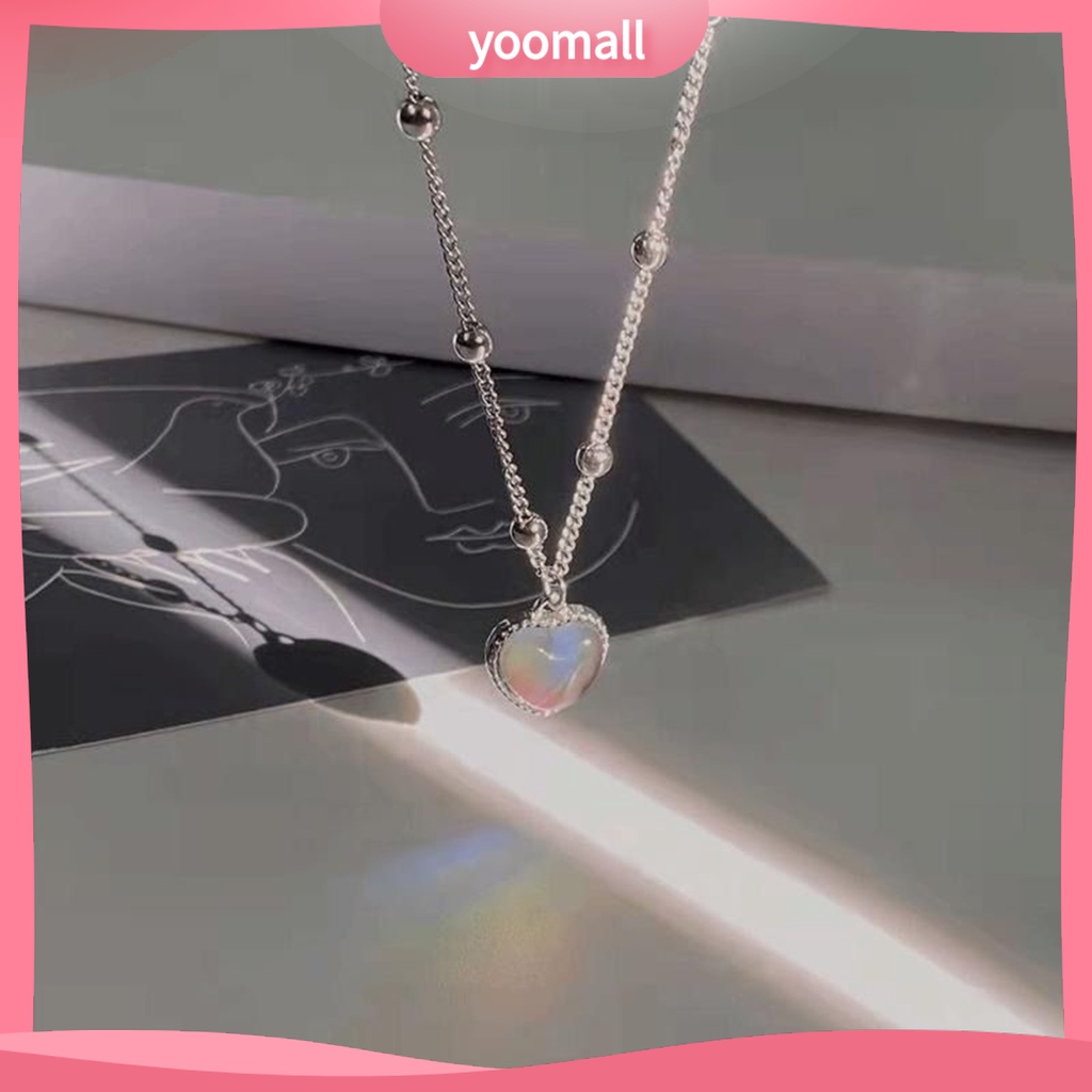 Vòng cổ Mặt Trái Tim Đính Đá Pha Lê Nhân Tạo Thời Trang Dành Cho Nữ