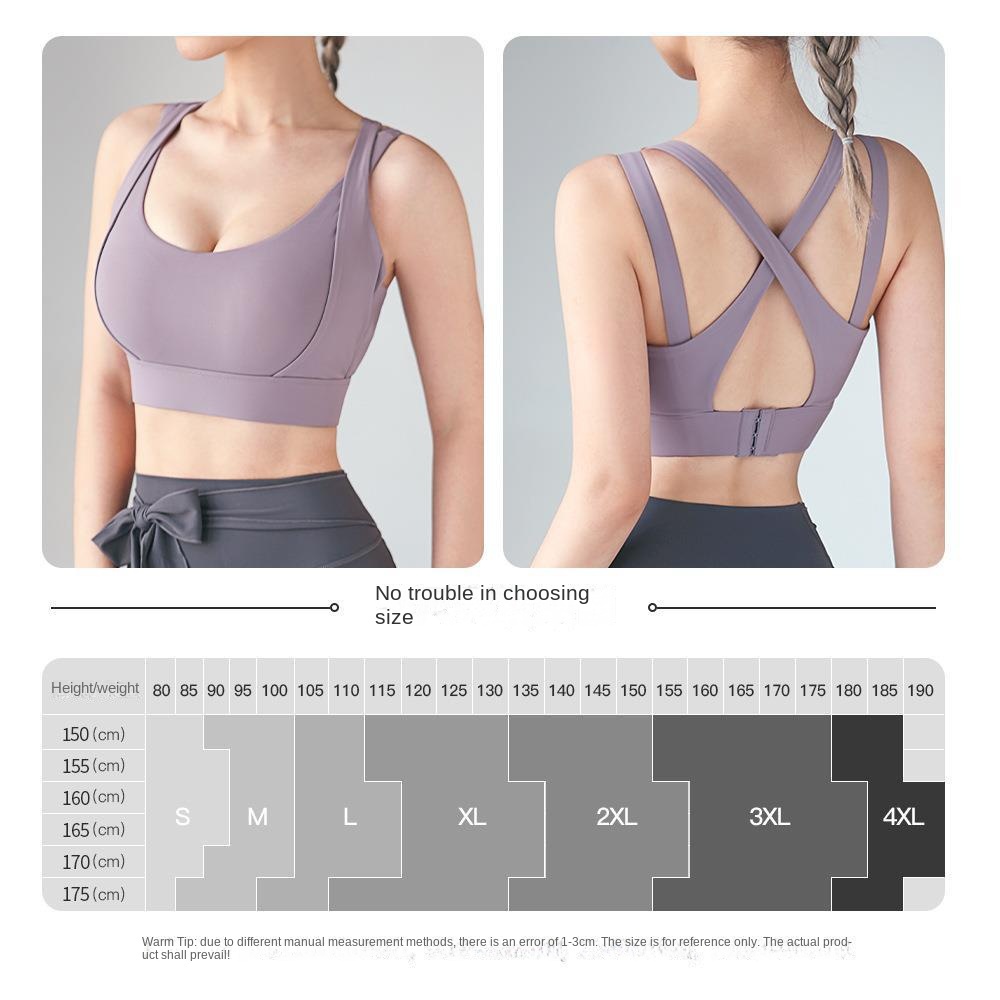 Áo lót thể thao cúp cố định hình chữ U một mảnh áo ngực tập thể dục chạy bộ tập yoga chống va đập chống chảy xệ lưng đẹp cho nữ