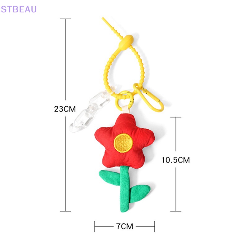 [Cxstbuan] Móc Khóa / Điện Thoại Bằng Lông Nhung Mềm Hình Hoa Trang Trí Ba Lô / Dây Treo Trang Sức MME