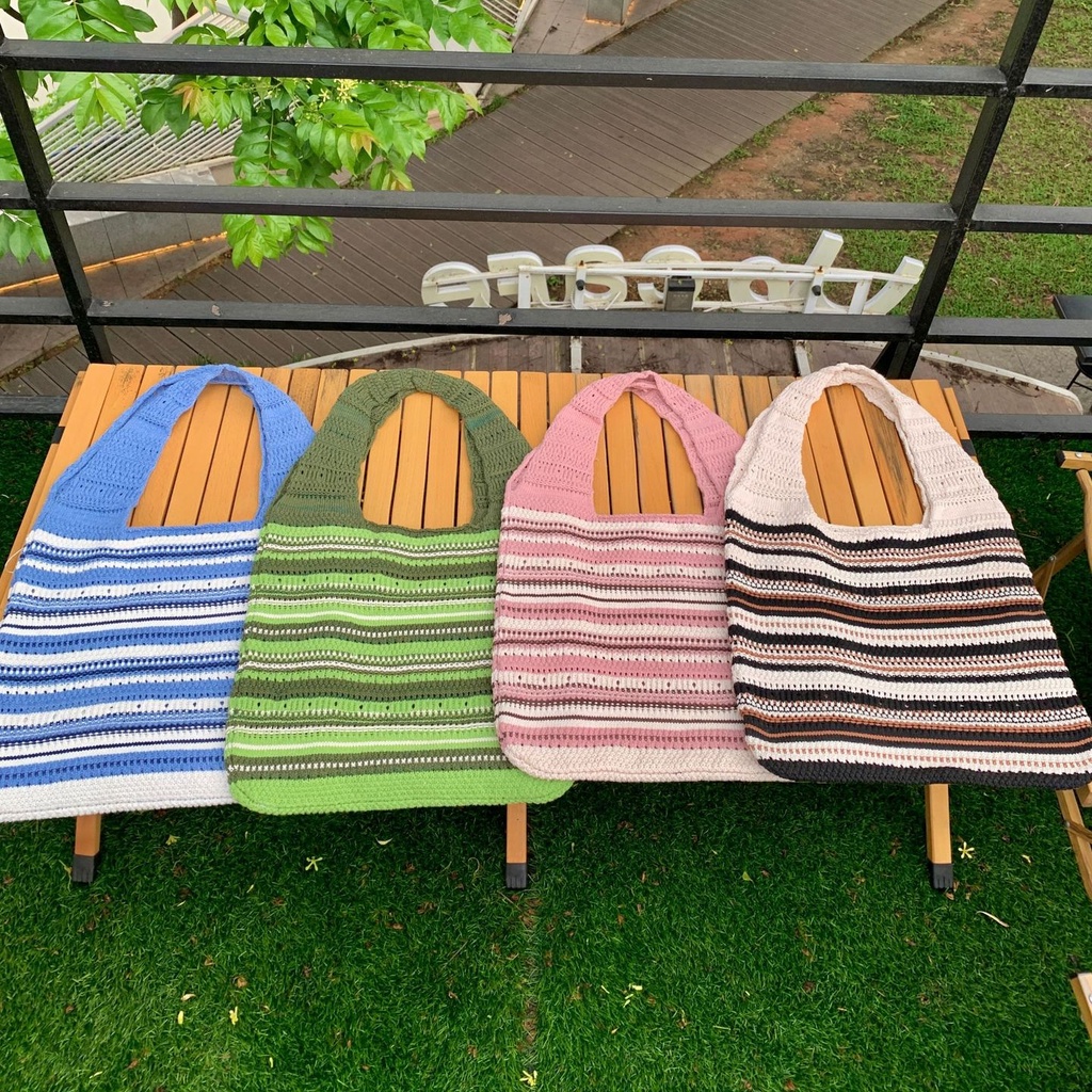 Túi Xách Đan Len Sức Chứa Lớn Thời Trang Cho Nữ