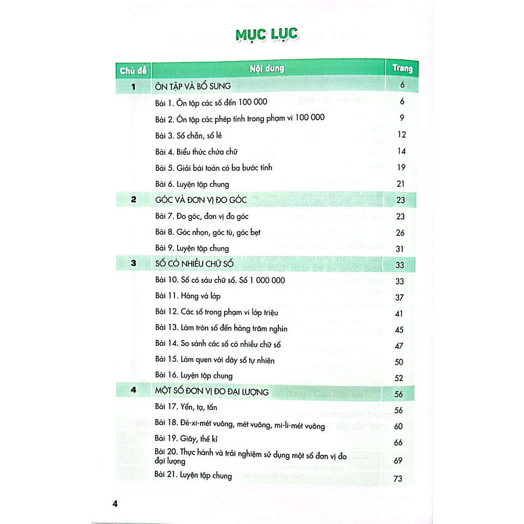 Sách Toán 4 - Tập 1