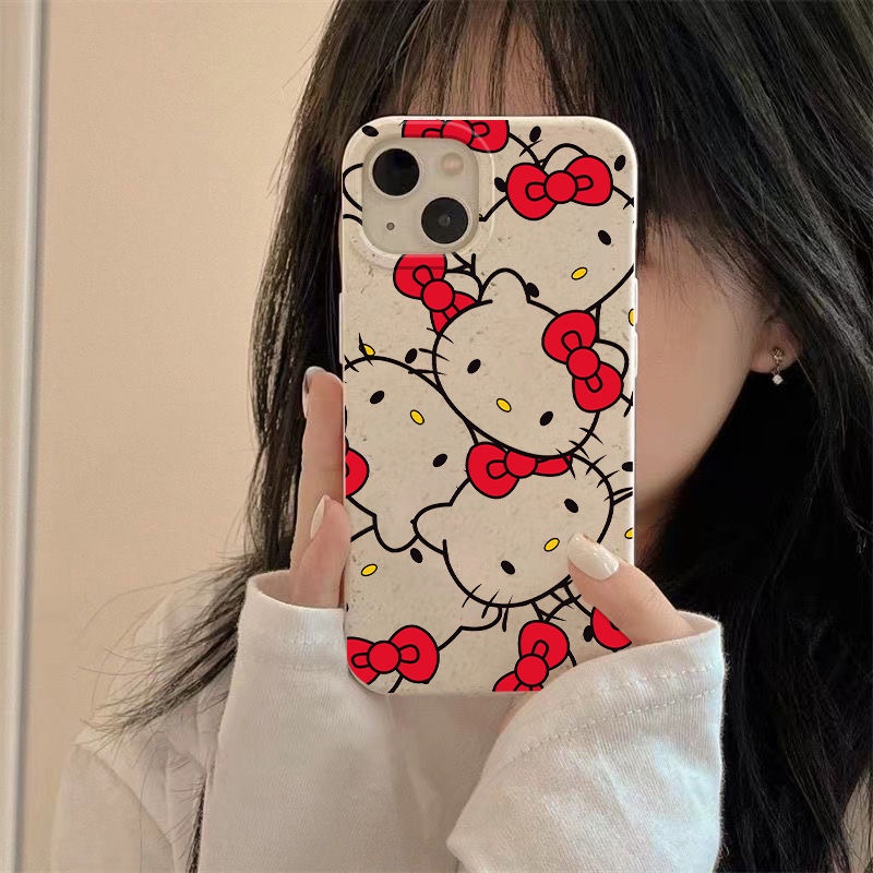 Ốp Điện Thoại Dẻo Họa Tiết Hoạt Hình Mèo Kitty Dễ Thương Chống Sốc Cho Iphone11 7max 13iPhone128 14pro