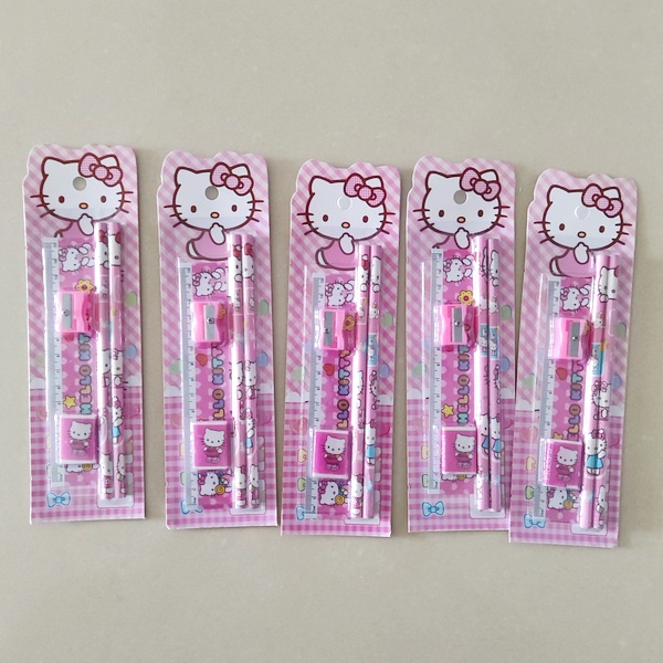 Bộ 5 Bút Chì Hello Kitty 5 Trong 1