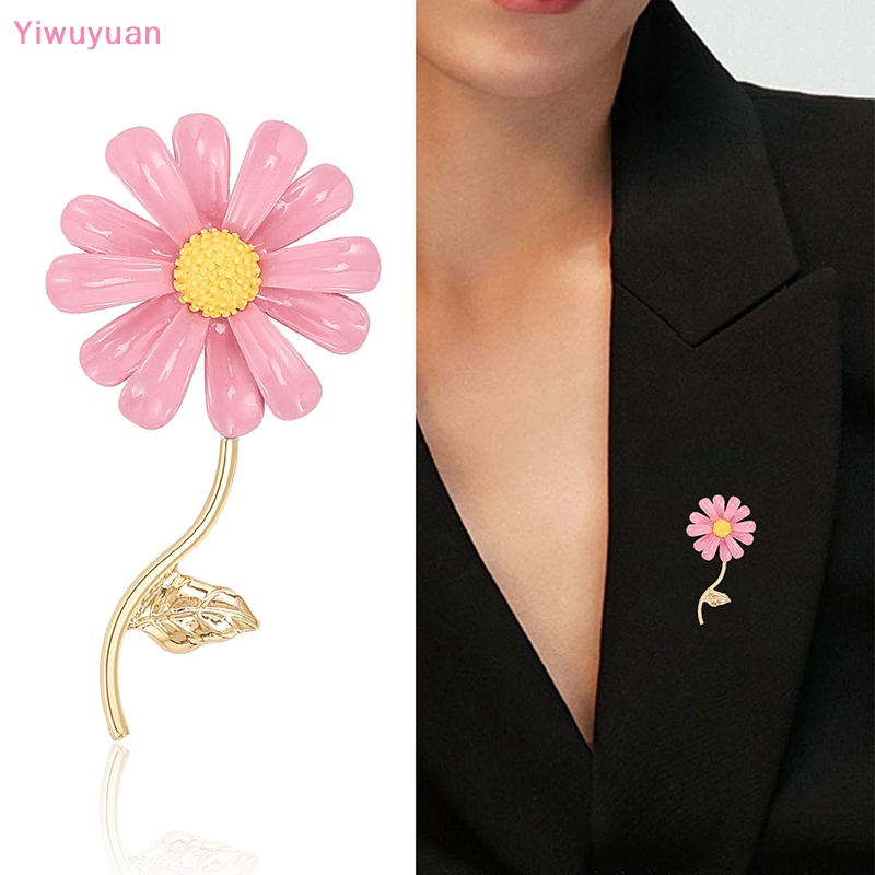 < Yiwuyuan > Ghim Cài Áo Hình Hoa Cúc Khô Sơn Dầu Thanh Lịch Dễ Phối Đồ Chống Ánh Sáng Dành Cho Nữ Dự Tiệc Mới
