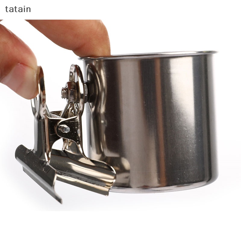 Bát Đựng Thức Ăn Nước Uống Hình Tròn Bằng Thép Không Gỉ Cho Chim Vẹt