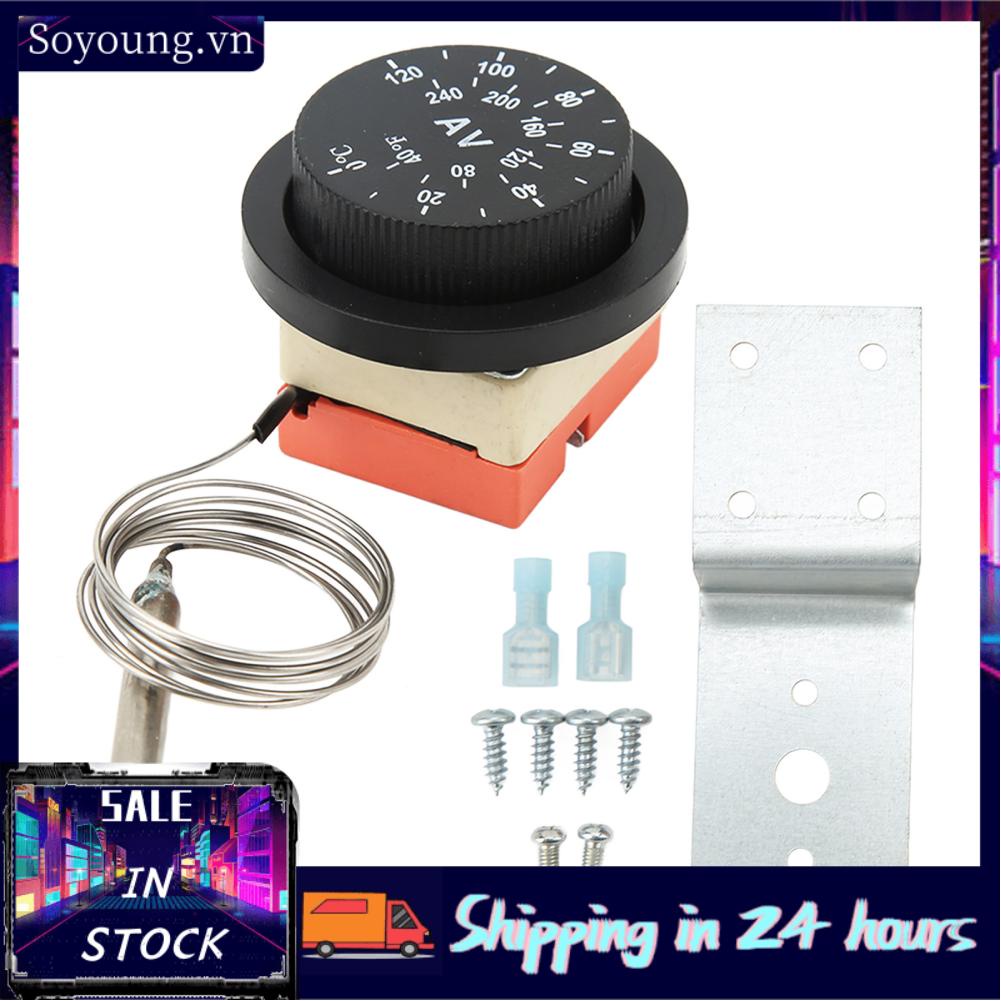 Soyoung Car Radiator Temperature Controller Switch Stable 0-120°C Metal Plastic Adjustable Electric Fan Thermostat for