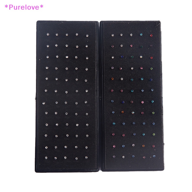 Set 60 Chiếc Nhẫn Mũi Cong Đính Đá Pha Lê Thời Trang Mới