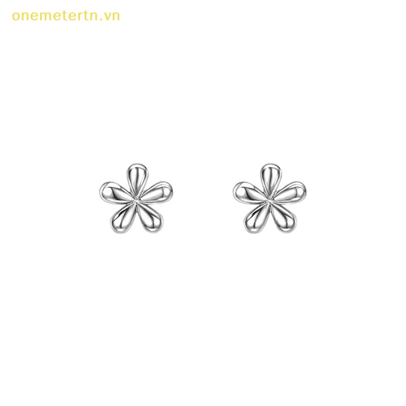 1 Đôi Bông Tai Hình Hoa Mini Bằng Bạc / Vàng Thời Trang Dành Cho Nữ