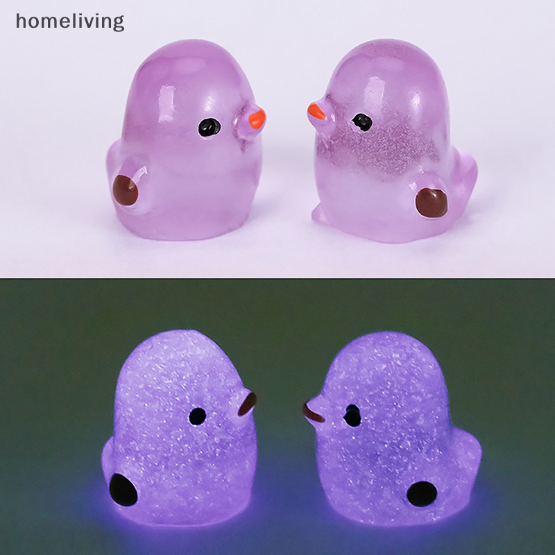 Set 1 / 5 Mô Hình Gà Con Dạ Quang Trang Trí Tiểu Cảnh