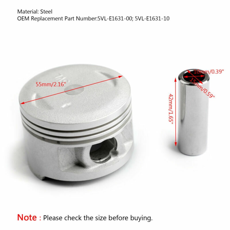Bộ Piston Size 125 + 1.00mm Vòng Bi 55mm Cho Yamaha YBR125 YBR