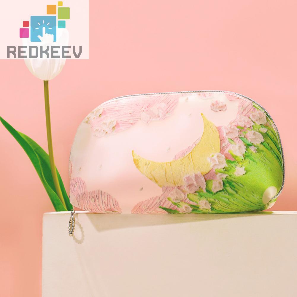 Túi Đựng Mỹ Phẩm Bằng TPU Họa Tiết Hoa Đa Năng Tiện Dụng Cho Nữ