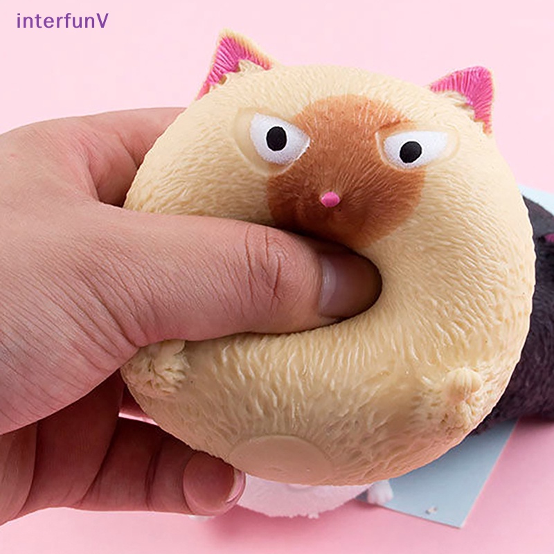 Đồ Chơi Nắn Bóp Đàn Hồi Giảm Stress Hình Mèo Hoạt Hình