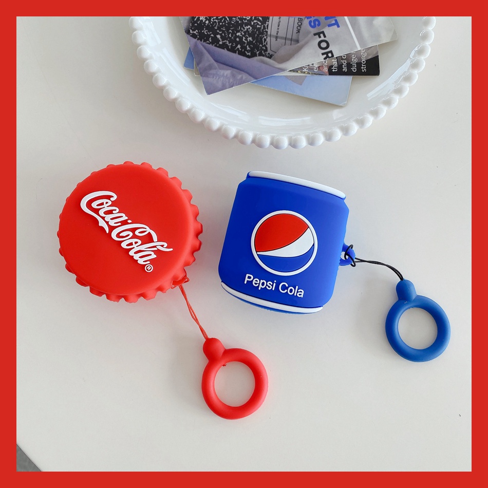 Vỏ Bảo Vệ Hộp Sạc Tai Nghe Samsung Galaxybuds 2 Pro / buds live / buds2pro Bằng Silicon Hình Coca Vui Nhộn