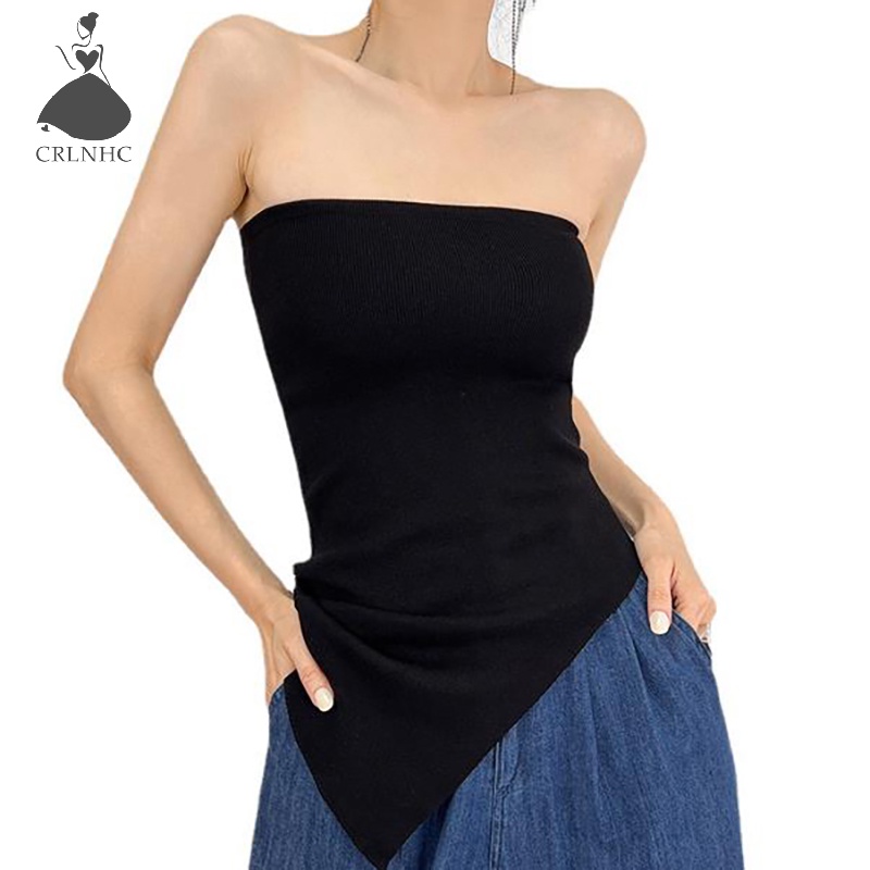 Áo Dệt Kim Sát Nách Màu Trơn Quyến Rũ Thời Trang Mùa Hè Cho Nữ