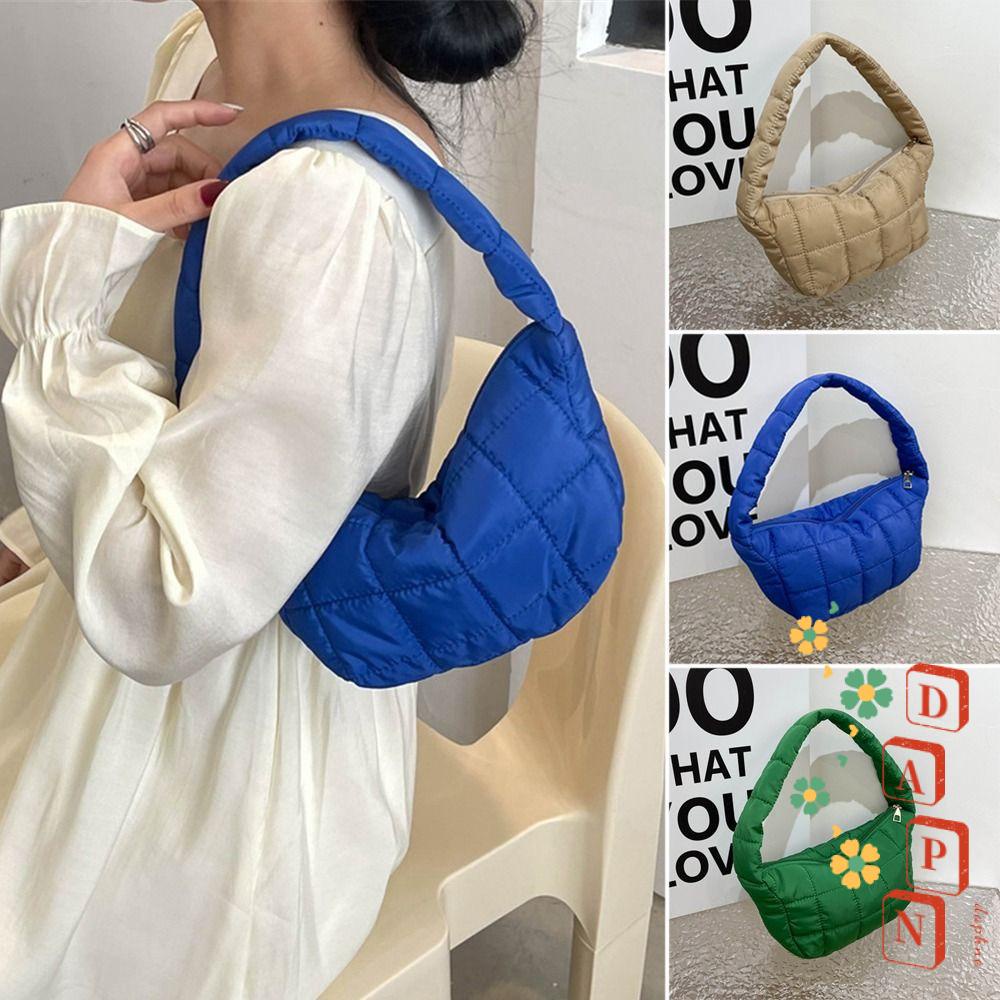 Túi Kẹp Nách Vải Cotton Họa Tiết Sọc Ca Rô Thời Trang Mùa Đông Ấm Áp