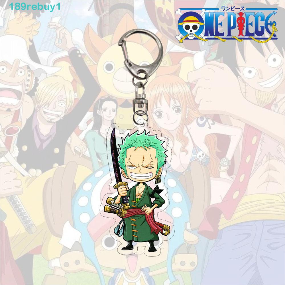 Rebuy1 Móc Khóa Acrylic Hình Luffy Hai Mặt Thu Nhỏ Cho Trẻ Em