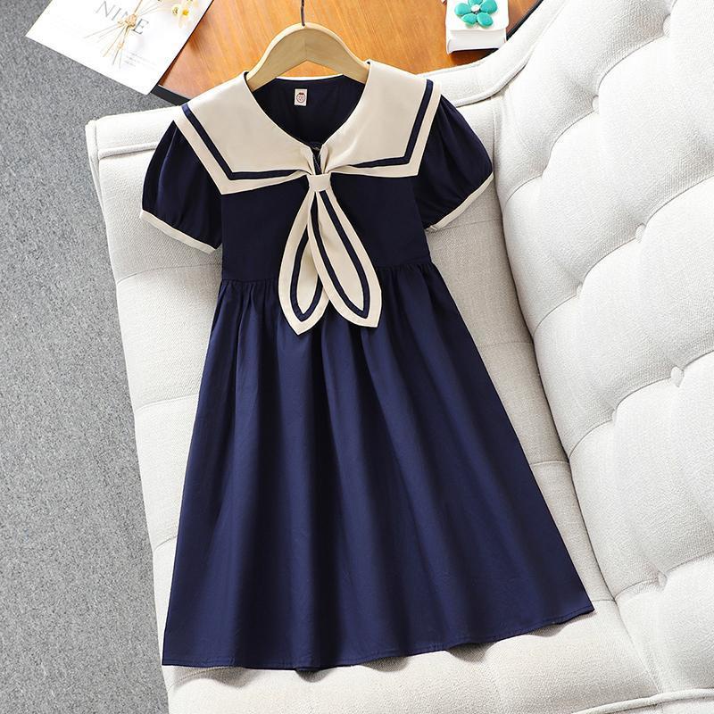 Đầm Công Chúa Mùa Hè 2023 Cổ Thủy Thủ Thời Trang Mới Cho Bé Gái