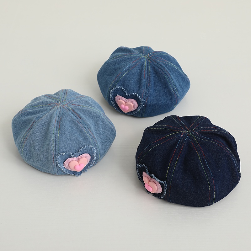 Nón Beret Hình Bát Giác Thời Trang Hàn Quốc Cho Bé Gái