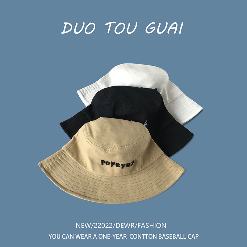 Nón Tai Bèo Chống Nắng Thêu Chữ Phong Cách Nhật Hàn Độc Đáo Thời Trang Xuân Hè Cho Nữ