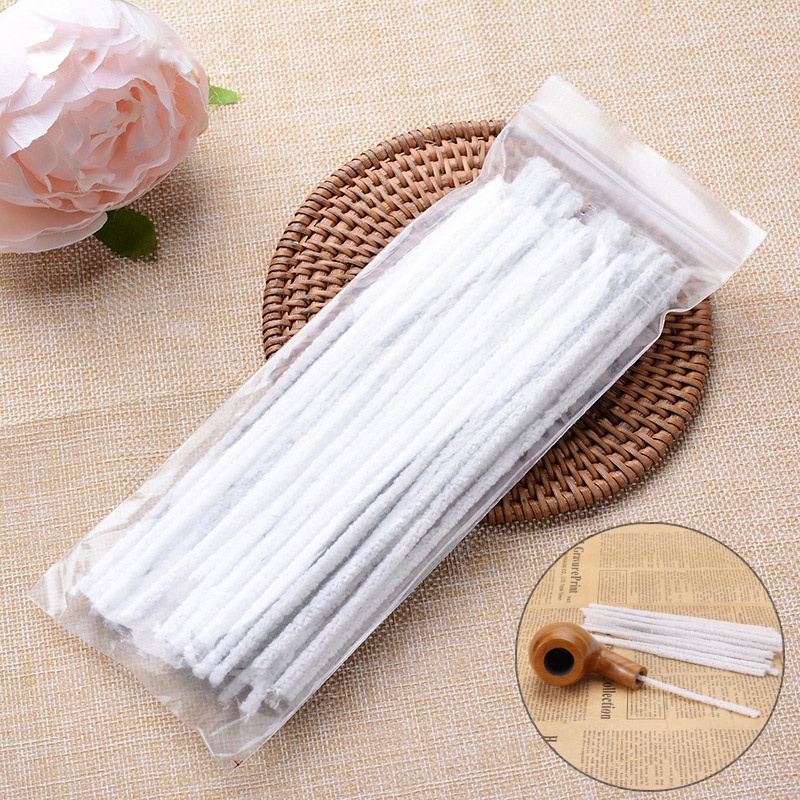 Set 50 Bàn Chải cotton Làm Sạch Đường Ống Hút Thuốc Lá