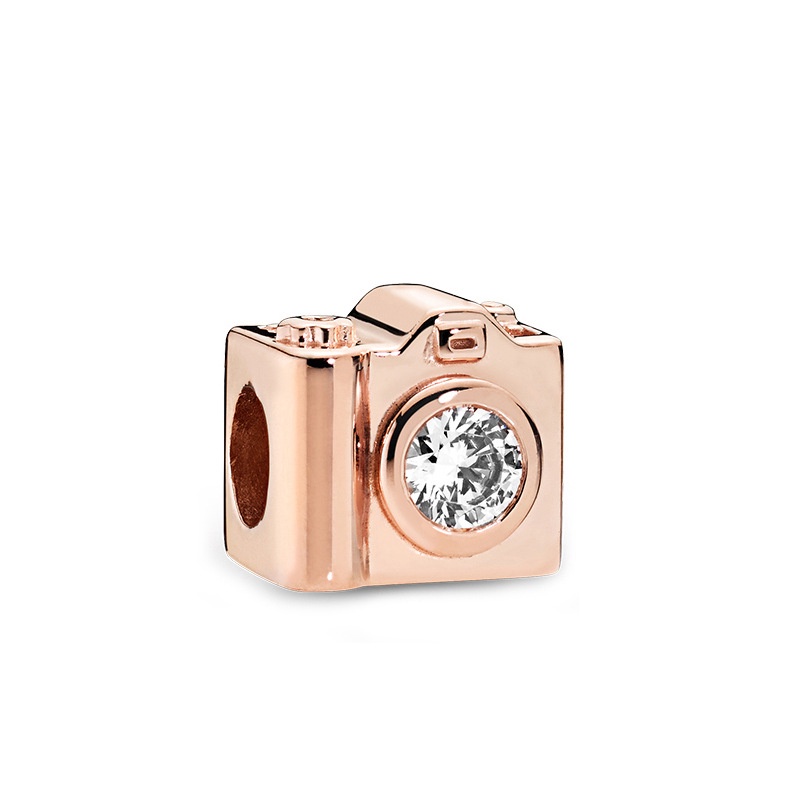 DISNEY Hạt Cườm Bạc 925Pandora Hình Chiếc Lá / Vương Miện / Chuột Mickey Minnie Lấp Lánh Trang Trí Trang Sức DIY