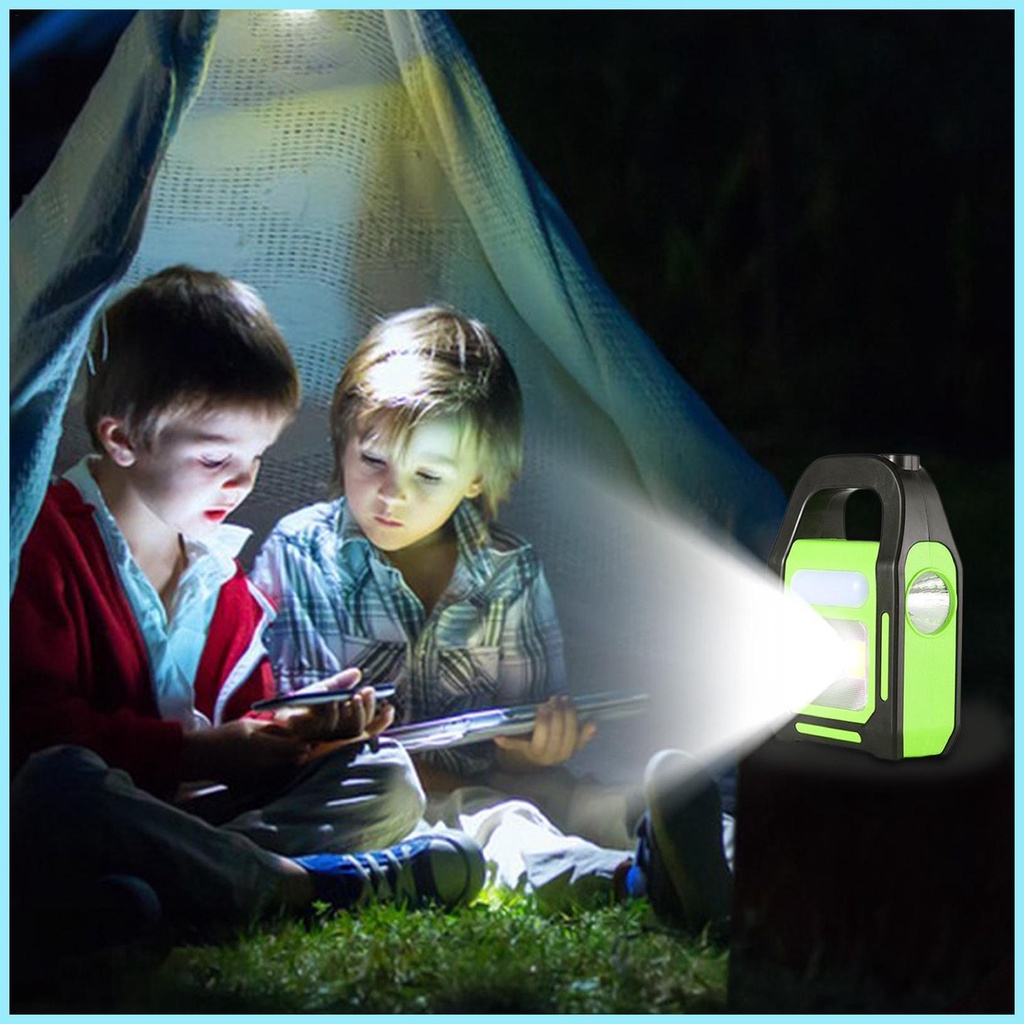 Đèn LED Năng Lượng Mặt Trời Chống Thấm Nước Kèm Sạc USB Tiện Dụng Mang Theo Cắm Trại