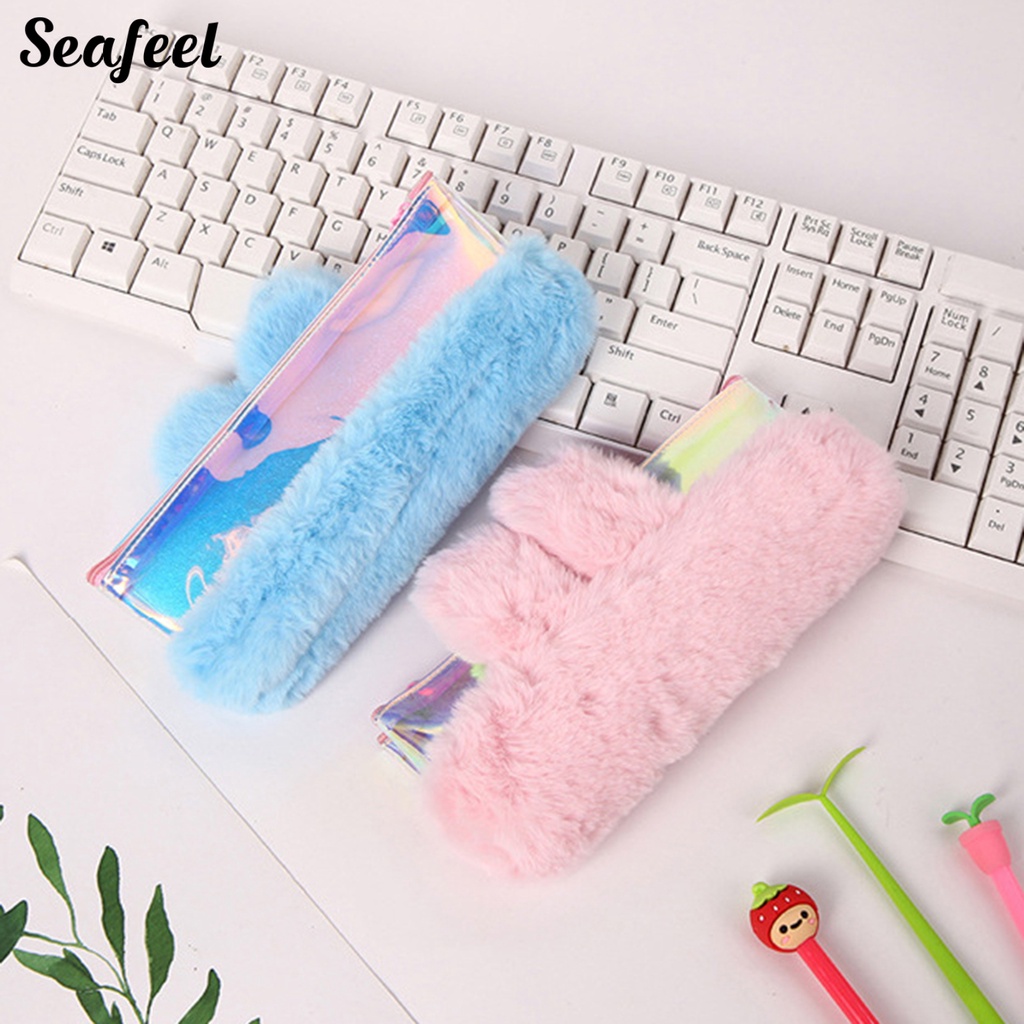 Túi Đựng Bút Hình Thỏ Nhồi Bông Dễ Thương Sáng Tạo