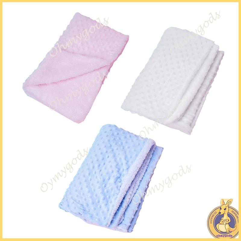 Chăn Quấn Em Bé Hai Lớp Mềm Mại Họa Tiết Chấm Bi