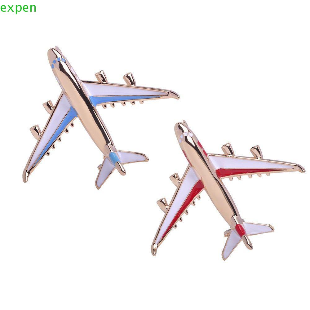 EXPEN Ghim Cài Áo Hình Máy Bay Tráng Men Dễ Thương