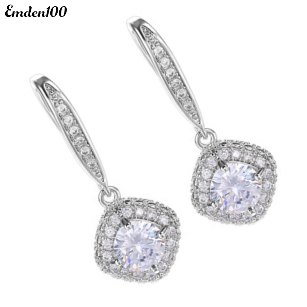 Đôi Khuyên Tai Dài Đính Đá Thời Trang Cho Nữ