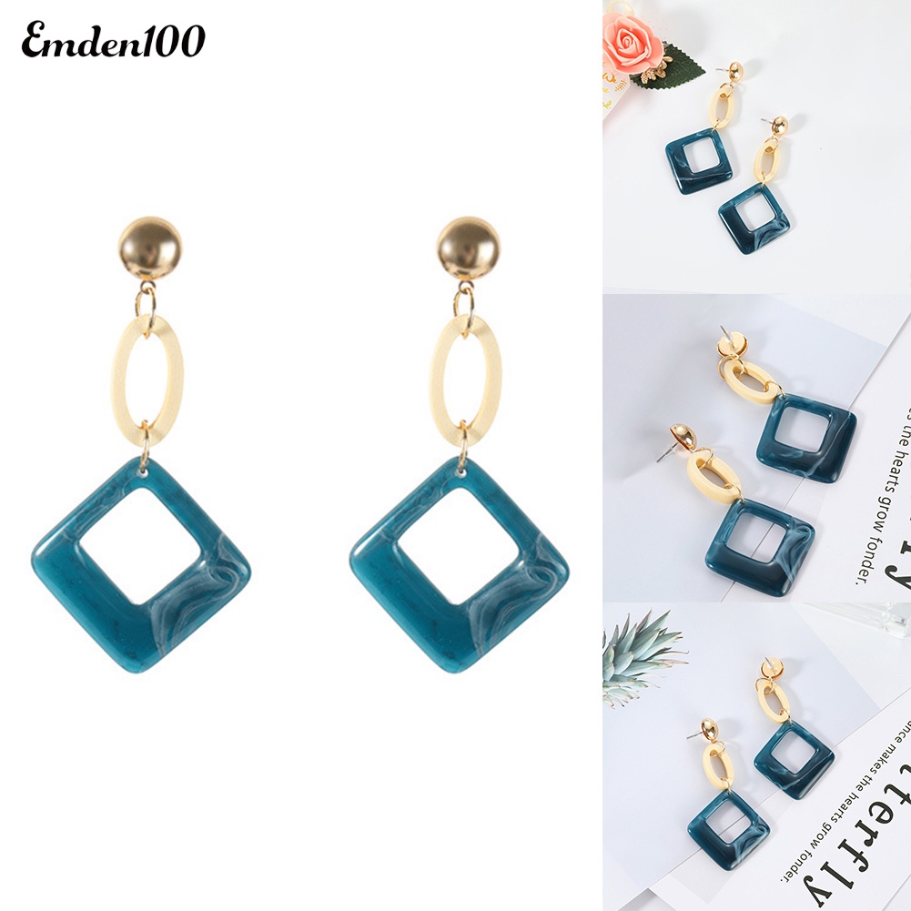 Đôi Khuyên Tai Dài Bản Tròn Vintage Cho Nữ