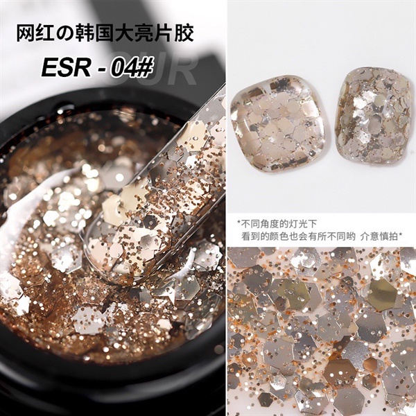 Gel nhũ vảy cá mix kim tuyến AS