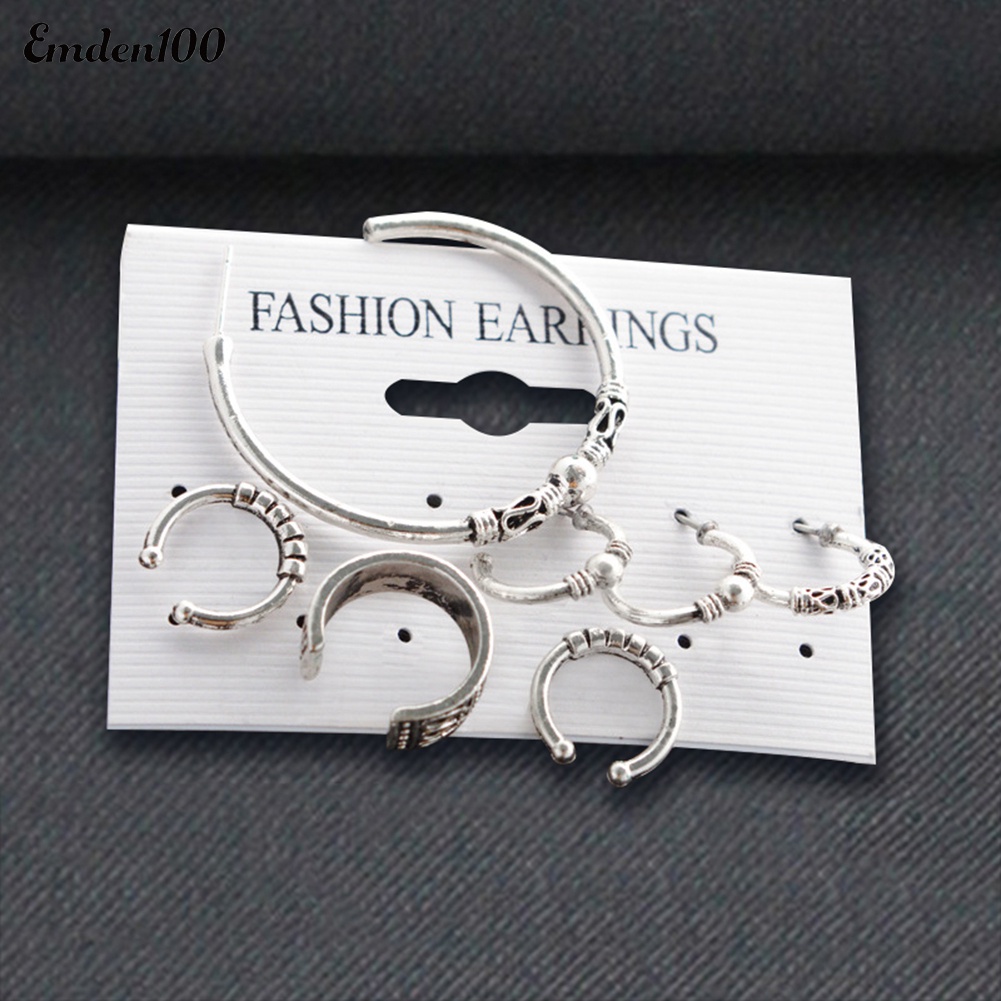 Bộ 7 Khuyên Tai Nữ Phong Cách Retro Đáng Yêu