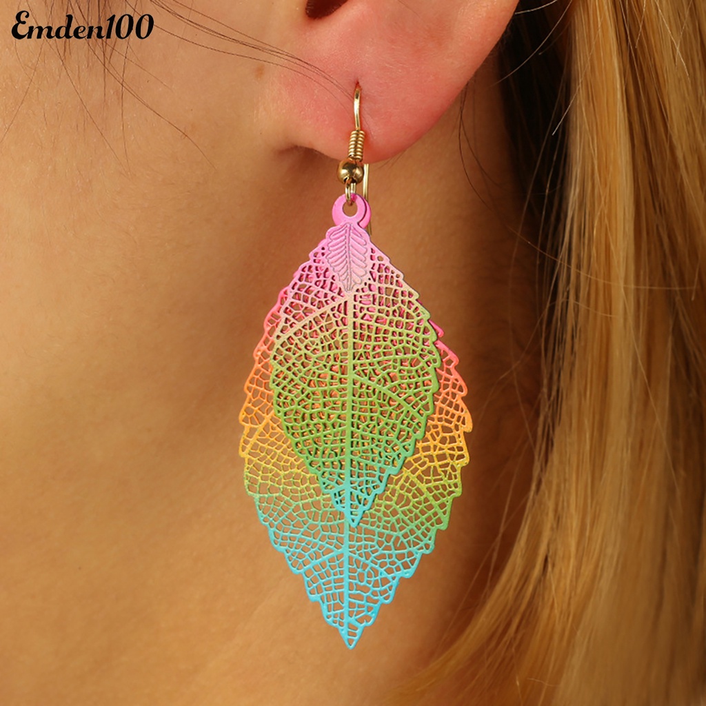 1 Đôi Bông Tai Chiếc Lá Thời Trang Nữ Tính