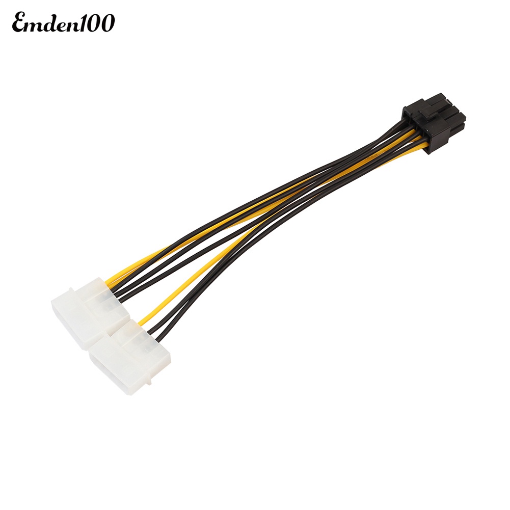 Dây Cáp Thẻ Đồ Họa PCIE Sang Dual Molex 18cm 8 Pin (6 + 2)