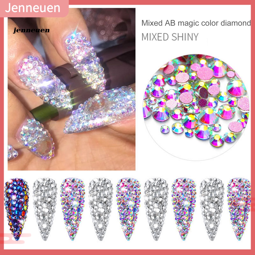 Set 1440 Hạt Đá Nhiều Màu Đính Trang Trí Móng Tay
