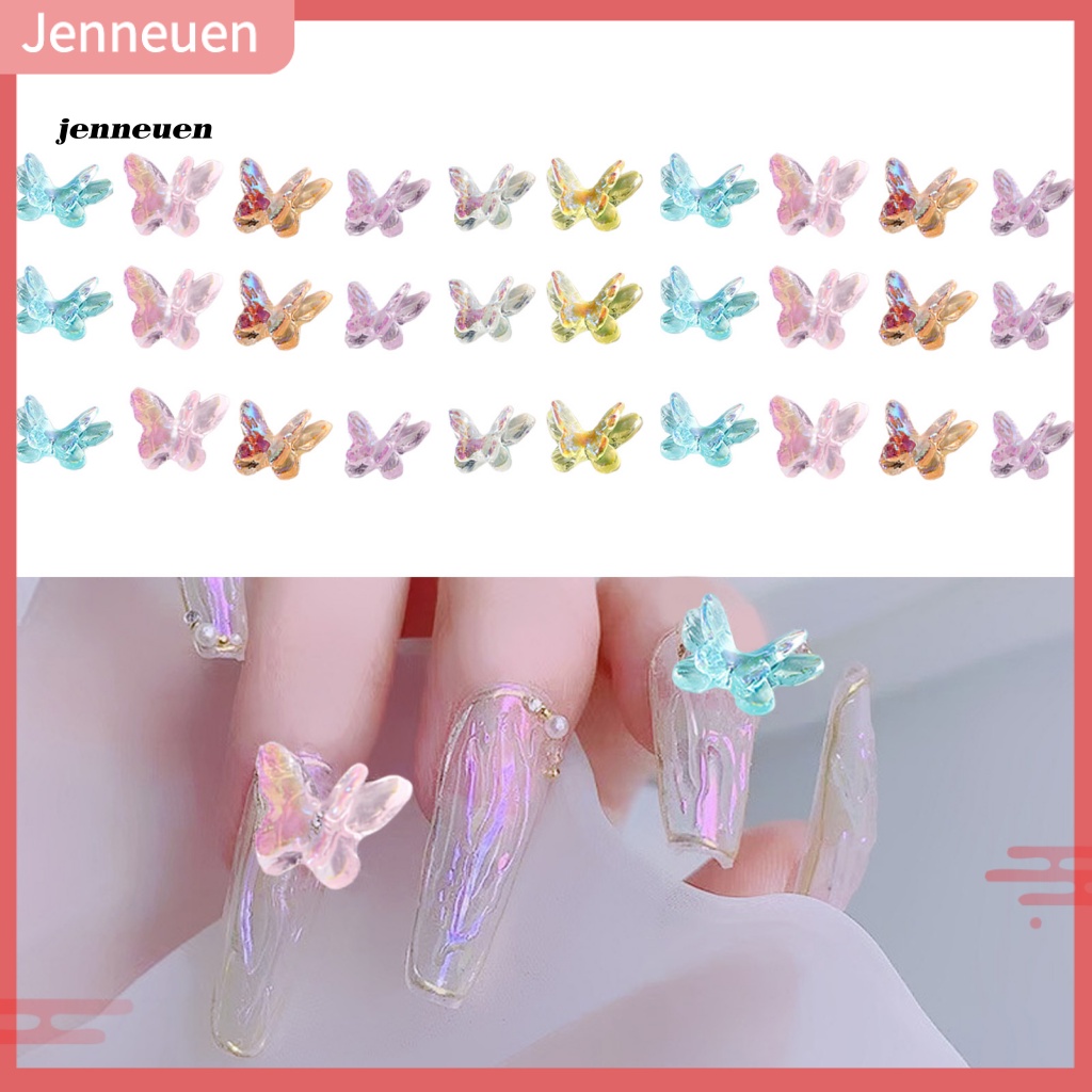 1 Túi Phụ Kiện Bươm Bướm 3D Trang Trí Móng Tay Nghệ Thuật