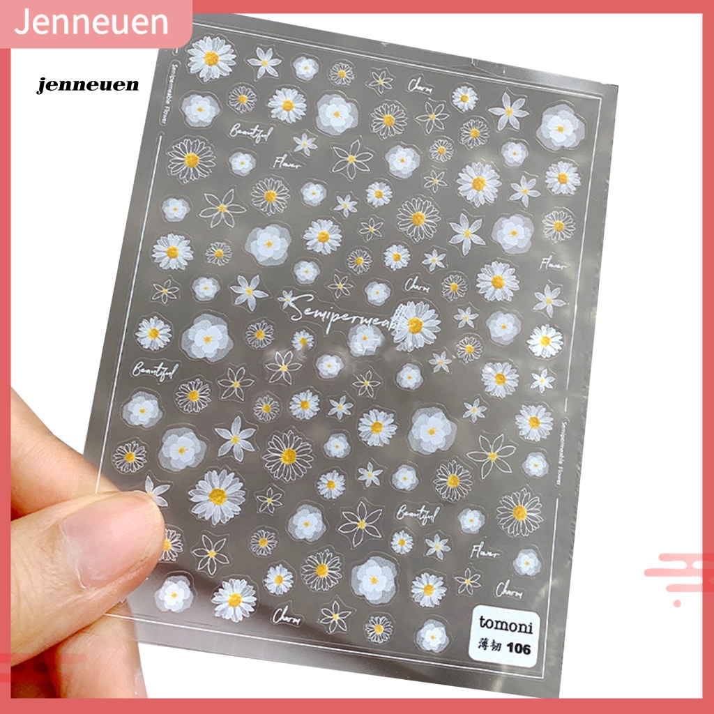 1 Tấm Sticker Dán Móng Hình Hoa Mini Không Đường May Siêu Dính