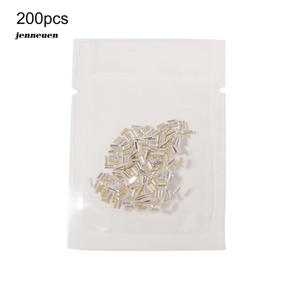 Set 200 Phụ Kiện Trang Trí Móng Tay Nghệ Thuật Sáng Bóng Chống Mài Mòn