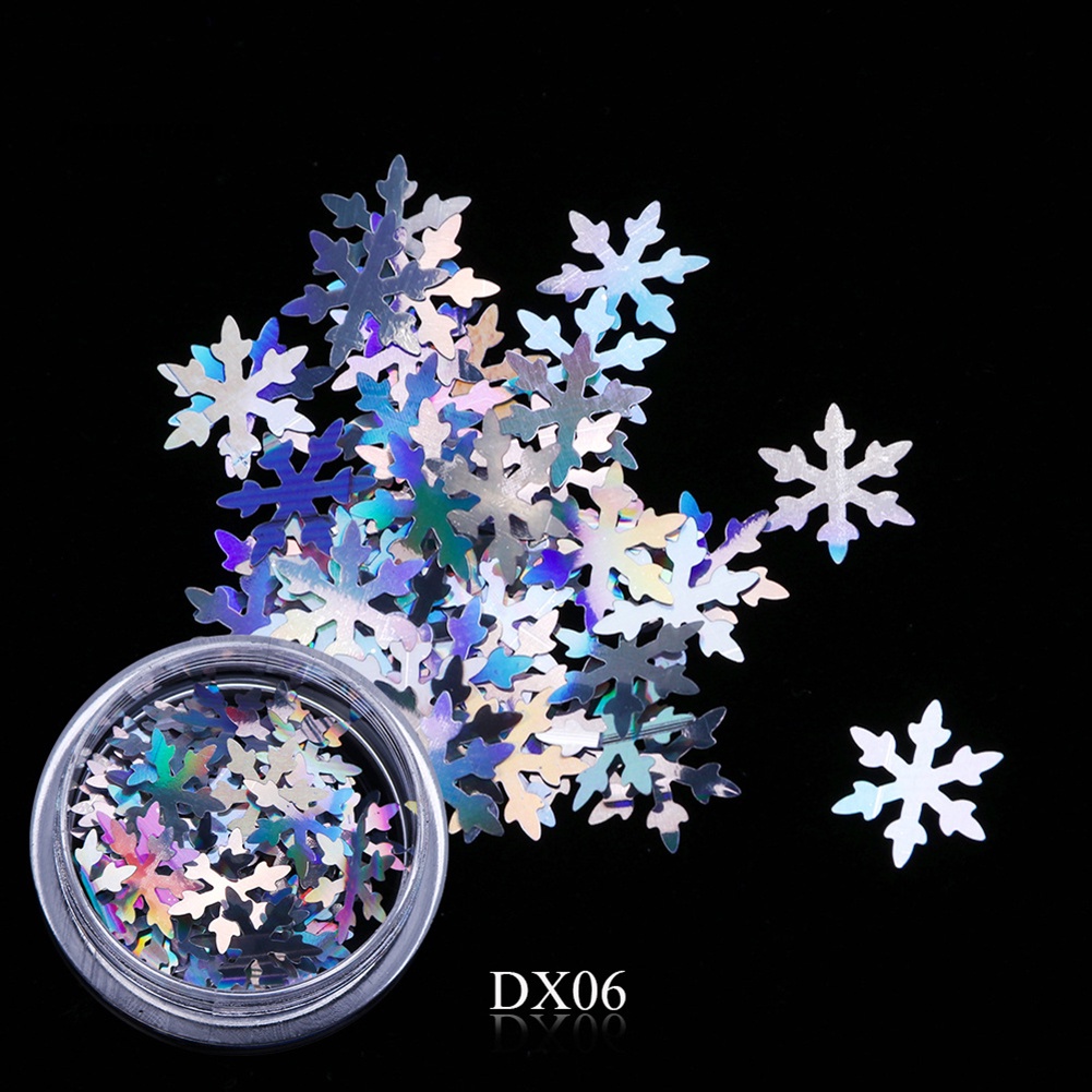 Set 6 Hộp Phụ Kiện Bông Tuyết 3D Trang Trí Móng Tay