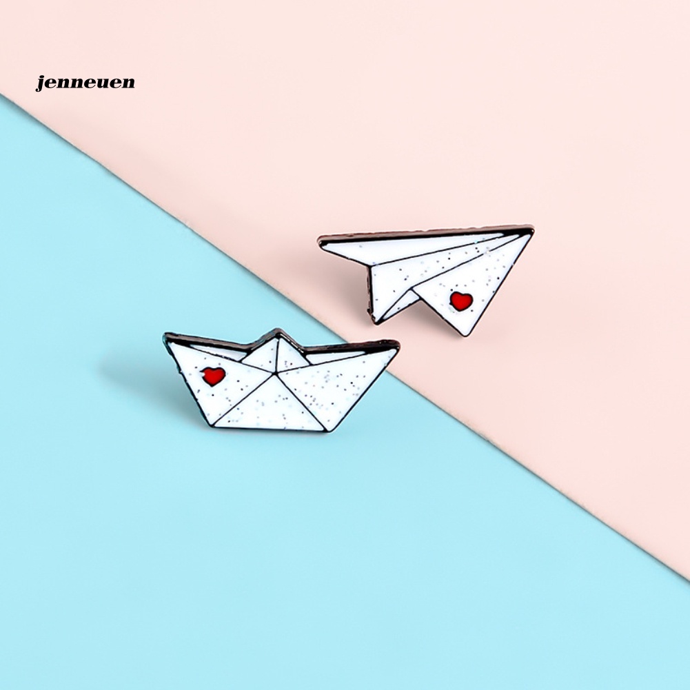 Ghim Cài Áo Hình Thuyền Origami / Máy Bay Độc Đáo Cho Nam Và Nữ
