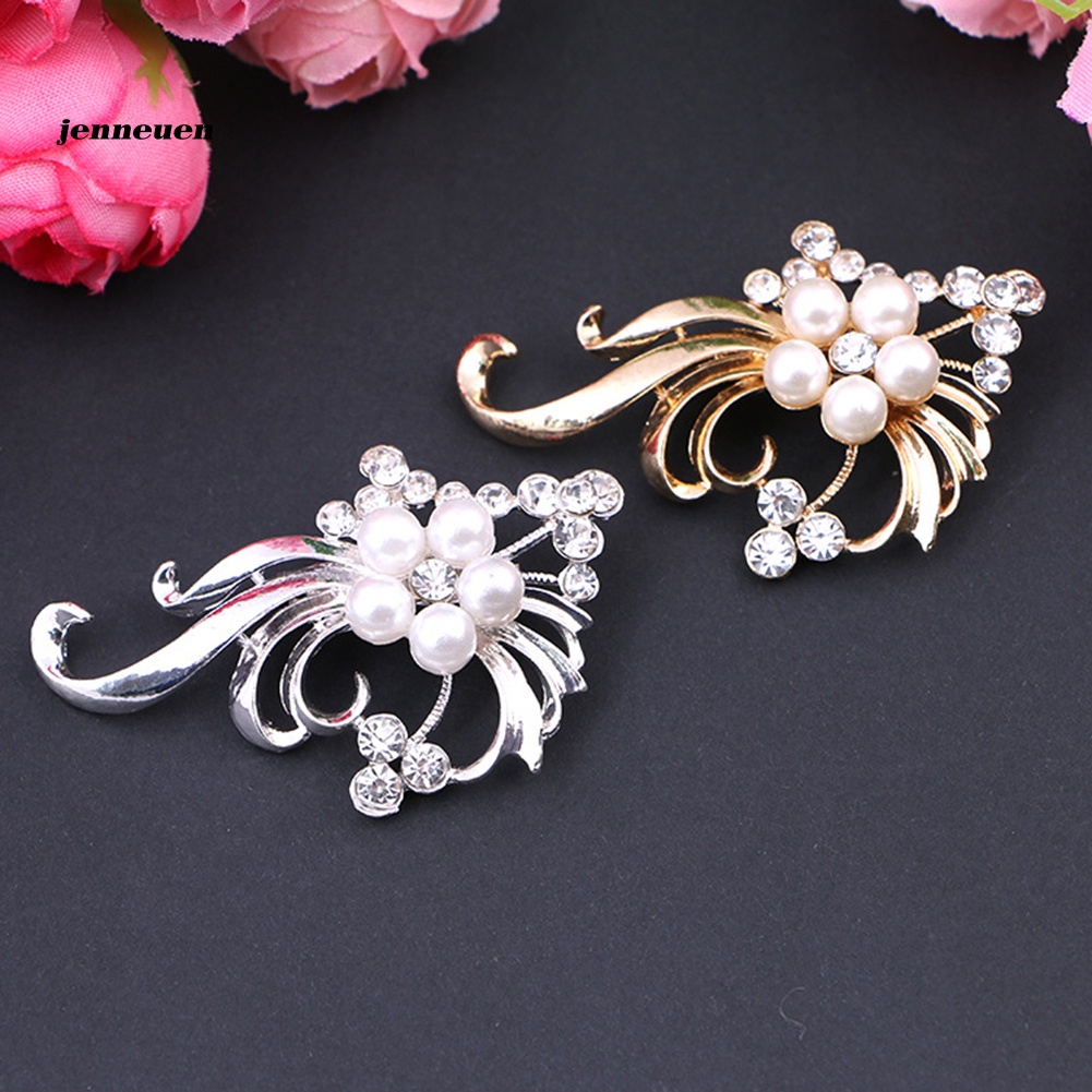 Ghim Cài Áo Hình Chim Công Đính Đá Và Ngọc Trai Nhân Tạo Thời Trang