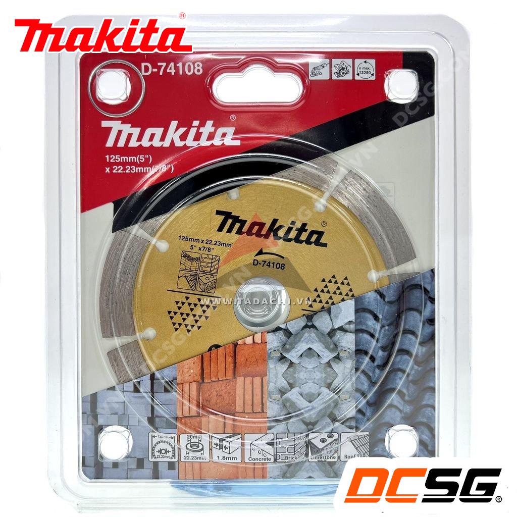 Đĩa cắt kim cương cho bê tông/ tường gạch 125x22.23/20mm Makita D-74108 | DCSG
